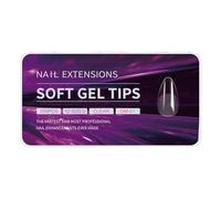 Matte False Nails Tips Pre-File Full Covers Press on Soak Off Gel Fake for Extensions 12 Sizes Soft Gel Nail