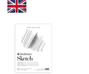 Matte Finish 9x12 Sketch Pad with 100 Tape Bound Sheets for Drawing Perfection
