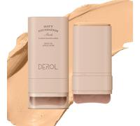 Matte Foundation Stick Makeup Built-in Foundation Brush - Lightweight Buildable Coverage Contour Pen Face Makeup (Warm beige, 03)