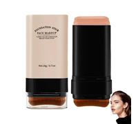Matte Foundation Stick with Brush, Foundation Stick for Mature Skin, Cover Cream Stick Korean Foundation Stick Full Coverage, Long Lasting Foundation for Dark Circle & Blemishe,Korean Makeup (Wheat)