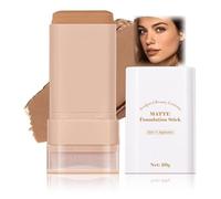 Matte Foundation Stick with Built-in Brush - Waterproof Long-Lasting Hydrating Full Coverage Concealer & Contour Stick for Smooth, Even Skin Tone - True Match Lightweight Korean Cream (Honey)