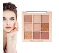 Matte Glitter Palette - 9 Colour Eyeshadow Powder Set, Durable Shimmer Mix, Highly Pigmented Make Up with Smooth Texture Formula That Looks for Party Bar