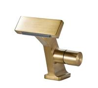 Matte Gray Bathroom Sink Faucet Waterfall Basin Faucets Washbasin Hot Cold Brass Mixer Vanity Single Hole Water Taps (Antique)
