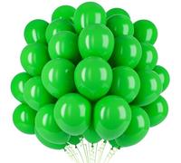 Matte Green Balloons, 100 Pack 10 Inch Thicken Latex Balloons Party Decorations with 2 Rolls of Ribbons for Balloon Garland Arch Birthday Wedding Anniversary Baby Shower Engagement Christmas
