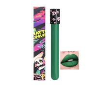 Matte Green Lipstick, Lightweight Soft Smooth Non Stick Cup Velvet Lipgloss, Cool Colour Lip Makeup Lip Stick for Make Up, Gothic Style Face Painting Color, Creamy Hydrating