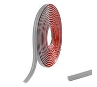 Matte Grey PVC Quadrant Trim,Flexible Laminate Beading Self Adhesive Plastic Wall Corner Edging Strip for Worktop Ceiling Floor,Caulk Skirting Board Moulding Trim(2.5M,12mm*6mm)