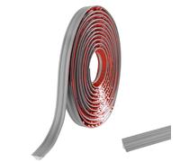 Matte Grey PVC Quadrant Trim,Flexible Laminate Beading Self Adhesive Plastic Wall Corner Edging Strip for Worktop Ceiling Floor,Caulk Moulding Skirting Board Trim(5 Meters,19 * 10mm)