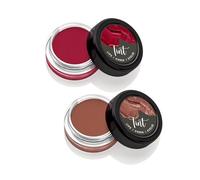Matte Lip & Cheek Tint Combo - First Love & Nude Thrill, 2 x 8g | Multi-Use Tints for Lips, Cheeks & Eyelids | Enriched with Jojoba Oil & Vitamin E | Vegan & Cruelty-Free