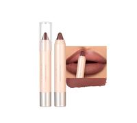 Matte Lip Crayon Nude Lipstick Pencil Velvety Creamy Matte Lip Liner Full Coverage High Pigment Waterproof Long Lasting Lipstick for Women, Non-Stick Cup Lipliner Pencil