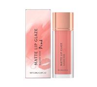 Matte Lip Gloss, Long-Lasting Comfortable Lipstick, Lightweight Non-Sticky Lip Color for Bright Confident Makeup(Pink,5pcs)