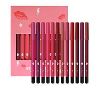 Matte Lip Liner Set 12 Assorted Colors Highs Pigmented Natural Lip Makeup Soft Pencils Longwear Smooth Lip Liner Pencils