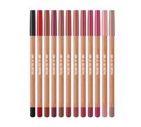 Matte Lip Liner Set 12 Assorted Colors Highs Pigmented Natural Lip Makeup Soft Pencils Longwear Smooth Lip Liner Pencil