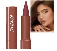 Matte Lip Liner Set,2-in-1 Gradient Lip Liner & Lipstick,Matte Nude Dark Brown Red Lip Liner,Creamy Mat/te Velvet Lipstick,Long Lasting Waterproof Lipliner Pencil,Smooth Lip Liner Pencil(09)