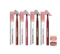 Matte Lip Liner Stain,2 in 1 Lip Stain Pen,Long Lasting Plumping Lipstain,Smooth Application,Easy Removable Lips Liner for No Smudge Look,Natural Makeup Stains for Women Girls (#5+#6+#7+#8)