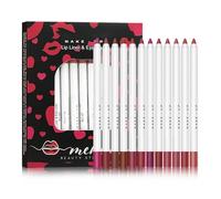Matte Lip Liner, Waterproof Lipstick, 12 Sets Professional Nude Cosmetic Lipliners Long Lasting Smooth Contour Pencil Smudge-Proof for Women Girls, 1.2g