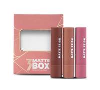 Matte Lipstick Box Set of 3 - Long-Lasting | Smooth Finish | Moisturizing | One Swipe Pigmentation | 3 x 3.2g (05-Blushed & Nudes)