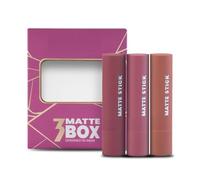 Matte Lipstick Box Set of 3 - Long-Lasting | Smooth Finish | Moisturizing | One Swipe Pigmentation | 3 x 3.2g (02-Peaches & Nudes)