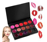 Matte Lipstick Palette | 15 Color Waterproof Lip Gloss Makeup Set, Smooth Pigmented Lip Colors, Long Wear Cosmetic Kit, nonstick, waterproof | Professional Beauty Palette For Women Girls Gift