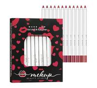 Matte Lipstick Pencil - Nude Lip Liner Set | 12-Piece Cream Texture | Waterproof Long-Lasting Smooth Application | Ideal For Defining Lips And Creating Daily Or Party Makeup Looks