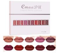 Matte Lipstick Set Velvet Long Lasting Lip Gloss Makeup Waterproof Non-Lubricating Intense Colours for Daily Use Versatile Beauty Kit Including Ten Shades 10 Pieces