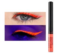 Matte Liquid Eyeliner, Neon Rainbow Colorful Eyeliner Pencil, Waterproof Long Lasting Smudge-proof Eye Liners Makeup Gift For Women-UV Orange-1