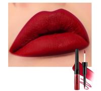Matte Liquid Lip Gloss 2-in-1 Lip Liner and Liquid Lipstick Set. The matte lip liner defines the lips, is transfer-proof, and long-lasting.