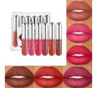 Matte Liquid Lipstick Set 6 Pieces Long Wearing Formulas Nonstick Cup Lip Gloss For Women Valentines Day