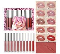 Matte Liquid Lipstick Set None-Stick Cup Not Fade Pigmented Long-Lasting Waterproof Velvets Lipgloss Makeup Kits Lip Gloss All Day Long Lastings Lip Gloss Set