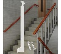 Matte Metal Guardrail Column for Indoor Stair Railing - Wrought Iron Square Balusters Post 115cm (45.3in) il for Porch Loft & Corridor -White Finish