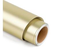 Matte Metallic Permanent Vinyl for Cricut, 12" x 5FT Champagne Gold Self Adhesive Vinyl Roll for Cricut and Silhouette Cameo, Gold Vinyl for Party Decoration, Window Stickers, Home Decor