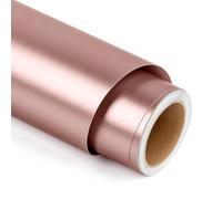 Matte Metallic Permanent Vinyl for Cricut, 12" x 5FT Rose Gold Self Adhesive Vinyl Roll for Cricut and Silhouette Cameo, Rose Gold Vinyl for Party Decoration, Window Stickers, Home Decor