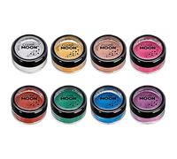 Matte Metallic Pigment Loose Face Powder - | Cosmic Moon | Cosmetic Pearlescent Powder | Eye Shadow, Makeup for Face, Eyes & Body (Set of 8)