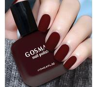 Matte Nail Polish - Dark Red Nail Varnish - Long Lasting & Quick Dry Burgundy Nail Polish - No Need Cured Chip Resistant Matt Nail Varnish for Women DIY Nail Art at Home