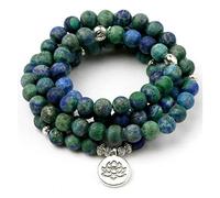 Matte Natural Phoenix Lapis 8MM Beaded Energy Strand Bracelet Fit for Women Men Health Lotus Charm Jewelry Gift Specific (Color : Buddha Charm)