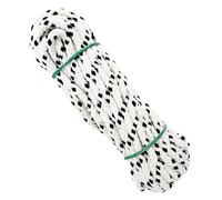 Matte polyester cord rope, 6MM * 10M, made in Spain, for DIY, awnings, camping, banners. White with Black