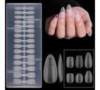 Matte Press Stick Nails 240Pieces Nails Tips Calibrated Measurements Short Ladder Long Oval Optional Shape Not Glossy Short Oval Nail