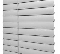 Matte Silver Grey Aluminium Metal Venetian Blinds Slat Home Office Blind Window Thin Slats Kitchen Blinds Blackout Shutters Child Safe Home Office, Customisable (110×230cm)