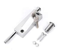 (Matte Silver) Multi-Color Stainless Steel Door Lock Bolts, Security Lock, Multi-Purpose, Supplied with Screws and 2 Keys, Suitable for Various Door Types for Bathroom Garden Toilet Garage