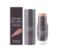 Matte Solid Cream Blush, Double-head, Lightweight Long-lasting Color Natural Blush Makeup Stick, Long Lasting Waterproof Moisturing Face Makeup, for All Skin Tones