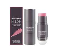 Matte Solid Cream Blush, Double-head, Lightweight Long-lasting Color Natural Blush Makeup Stick, Long Lasting Waterproof Moisturing Face Makeup, for All Skin Tones
