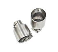 Matte Stainless Steel Car Exhaust Tip System Pipe Universal Exhaust Tip For VW GTI MK7 For Golf7 Nozzle 60MM 63mm Muffler Tip 1 Pcs(ID60MMOD101MM)