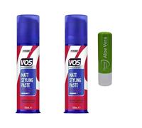 Matte Styling Paste for Extreme Hold, Lightweight and Easy to Shape, Twin Pack 100ml + Free Lip Balm (Random Color)