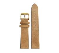 Matte Suede Watch Strap, Compatible With Nomos Mido Oris Seiko, 18mm 20mm 22mm Universal Soft Retro Style Pin Buckle Band For Men Women(Brown gold,22mm)