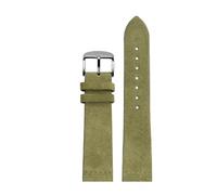 Matte Suede Watch Strap, Compatible With Nomos Mido Oris Seiko, 18mm 20mm 22mm Universal Soft Retro Style Pin Buckle Band For Men Women(Green silver,22mm)