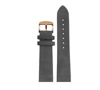 Matte Suede Watch Strap, Compatible With Nomos Mido Oris Seiko, 18mm 20mm 22mm Universal Soft Retro Style Pin Buckle Band For Men Women(Grey rose gold,18mm)