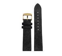 Matte Suede Watch Strap, Compatible With Nomos Mido Oris Seiko, 18mm 20mm 22mm Universal Soft Retro Style Pin Buckle Band For Men Women(Black gold,18mm)