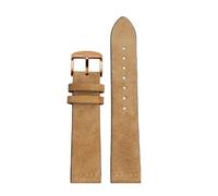 Matte Suede Watch Strap, Compatible With Nomos Mido Oris Seiko, 18mm 20mm 22mm Universal Soft Retro Style Pin Buckle Band For Men Women(Brown rose gold,20mm)
