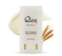 Matte Sun Stick, Rice + Mugwort Sunscreen Stick SPF 50+ PA+++, Portable Invisible Sunscreen SPF For Face & Body - Broad Spectrum UVA/UVB Protection, Lightweight & Non-Greasy