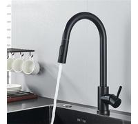 Matte Touch Sensor Kitchen Pull Out Smart Sensor Kitchen Double Water Mode Mixer Tap Sensor Black Gold