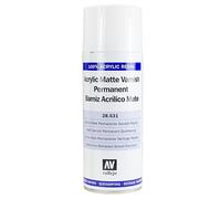 Vallejo Acrylic Matt Varnish Spray 400ml, Durable and Flexible Protection for Acrylic and Oil Paints, Clear Matte Finish, Ideal for Artists and Hobbyists